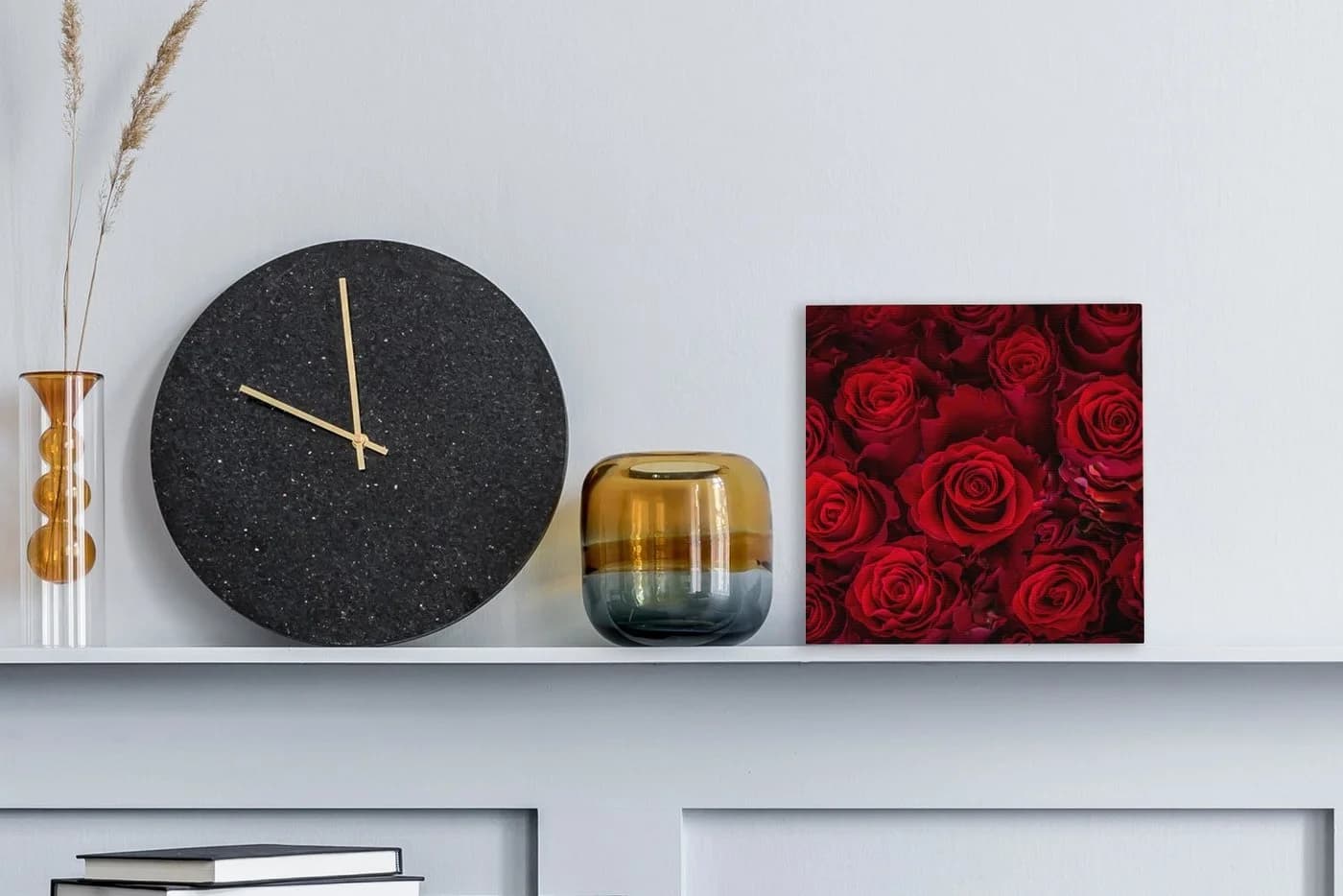 OneMillionCanvasses® Leinwandbild Rote Rosen 20x20 cm