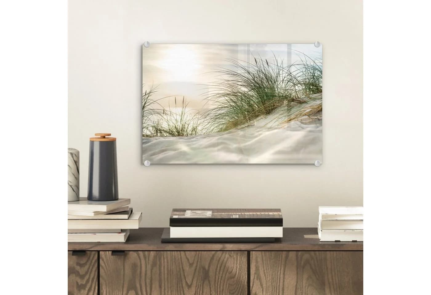 MuchoWow Acrylglasbild Dünen Watteninseln Inkl. Aufhängung