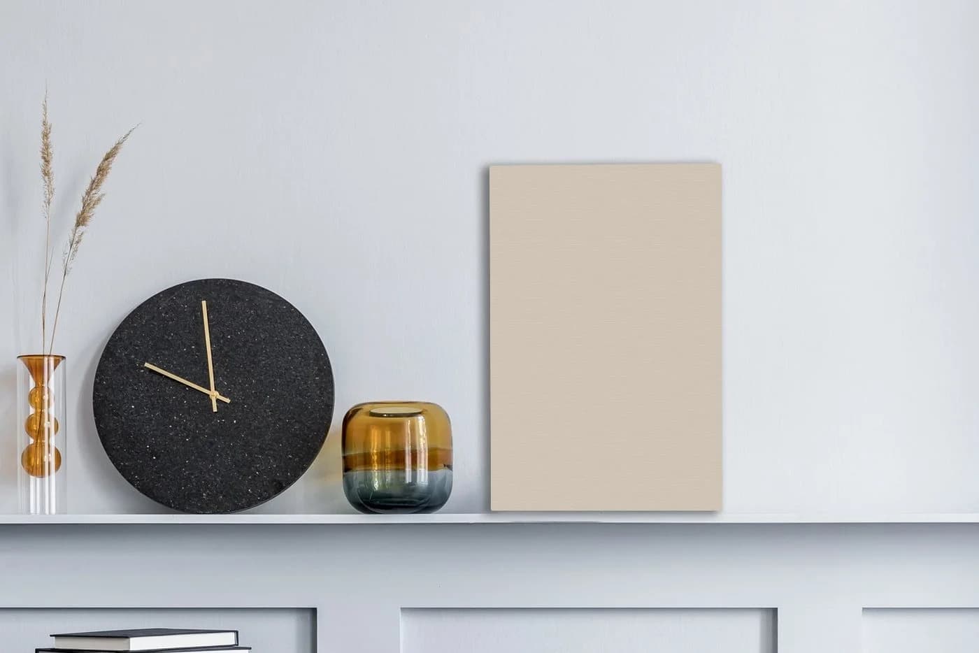 OneMillionCanvasses® Leinwandbild Beige Unifarben Wanddekoration