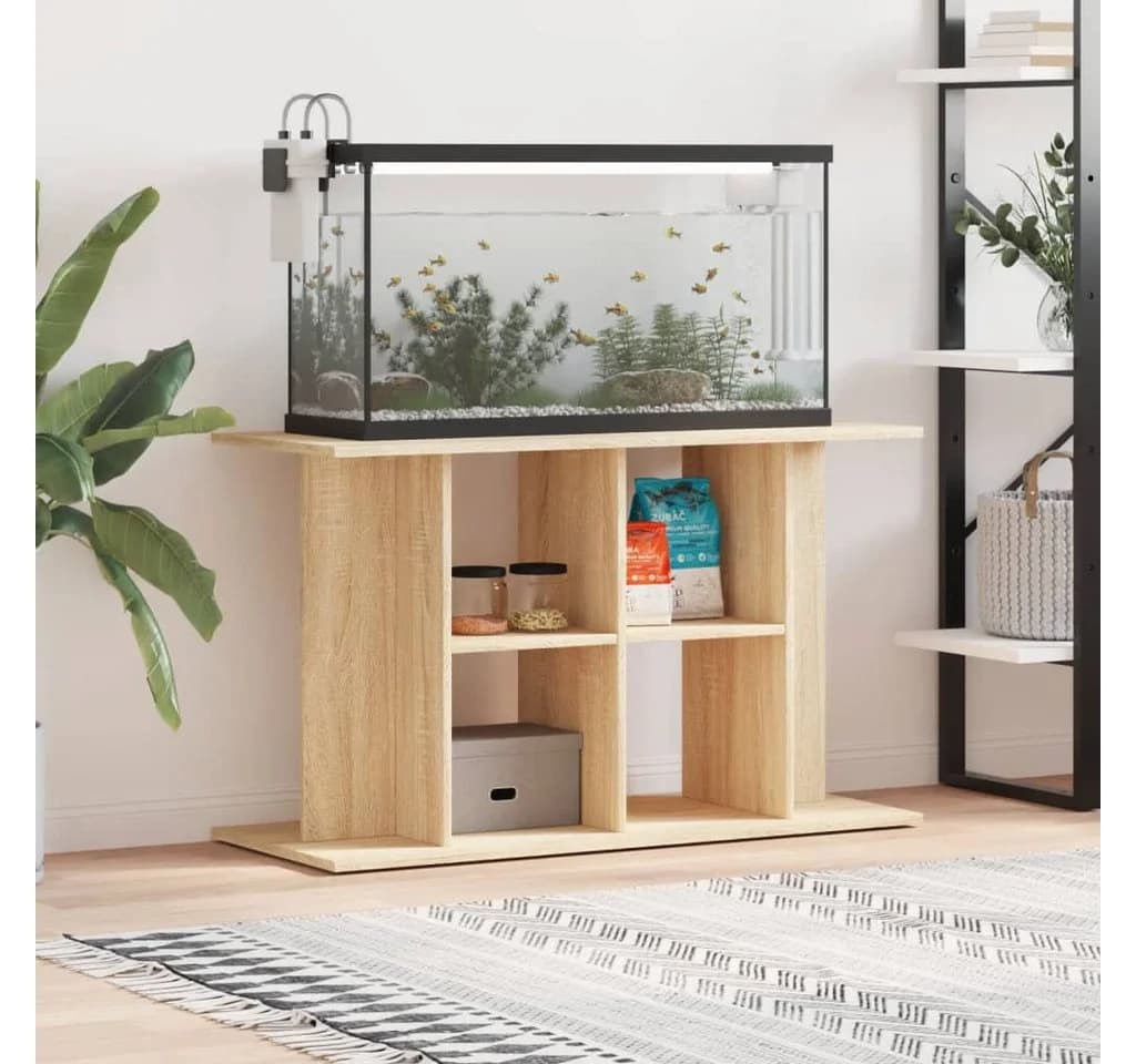 vidaXL Aquariumunterschrank Sonoma-Eiche Holzwerkstoff