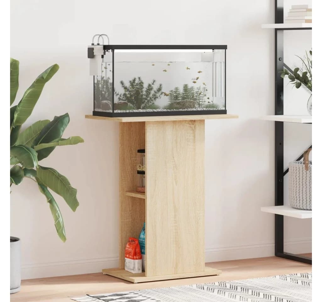 vidaXL Aquariumunterschrank Sonoma-Eiche Holzwerkstoff