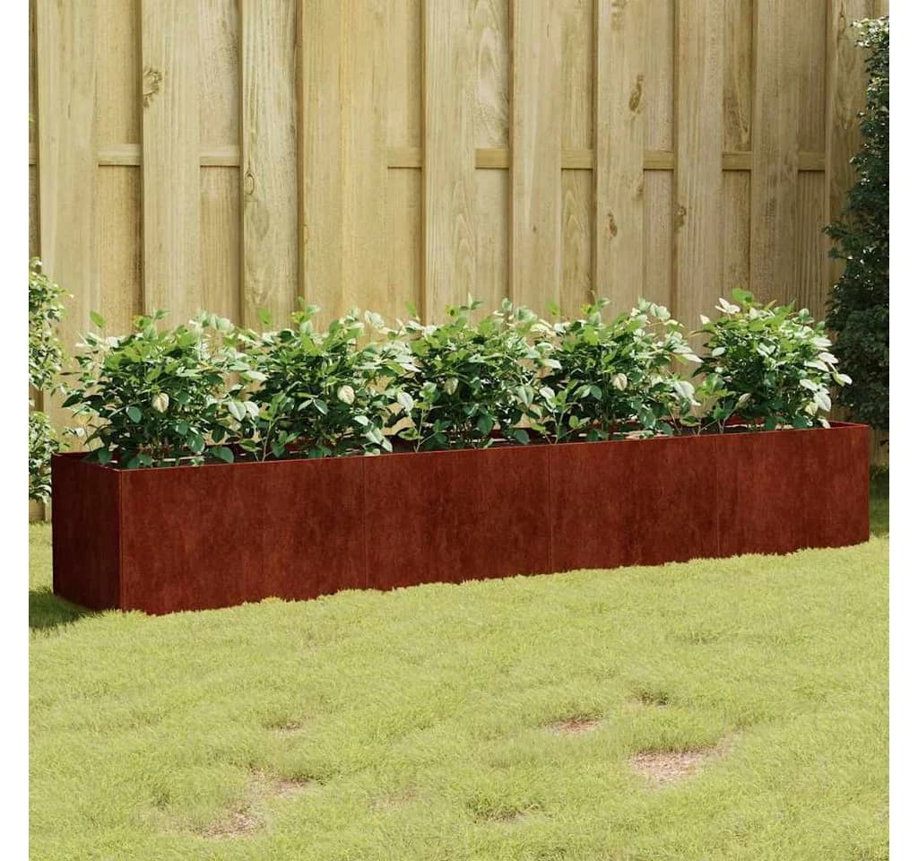 vidaXL Hochbeet 200x40x40 cm Cortenstahl Braun
