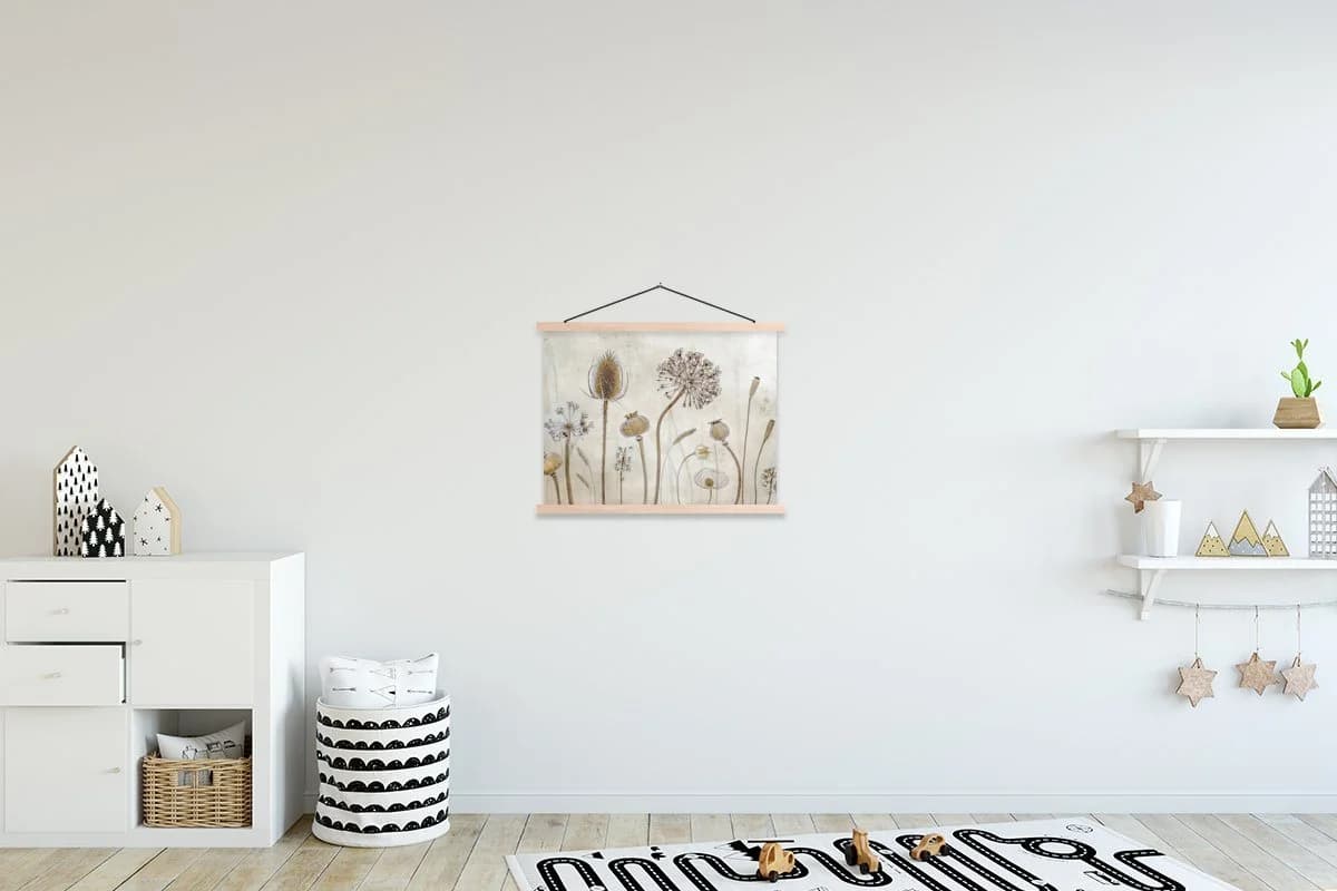 MuchoWow Poster Blumen - Aquarell - Stilleben - Braun - Vintage, 40x30 cm