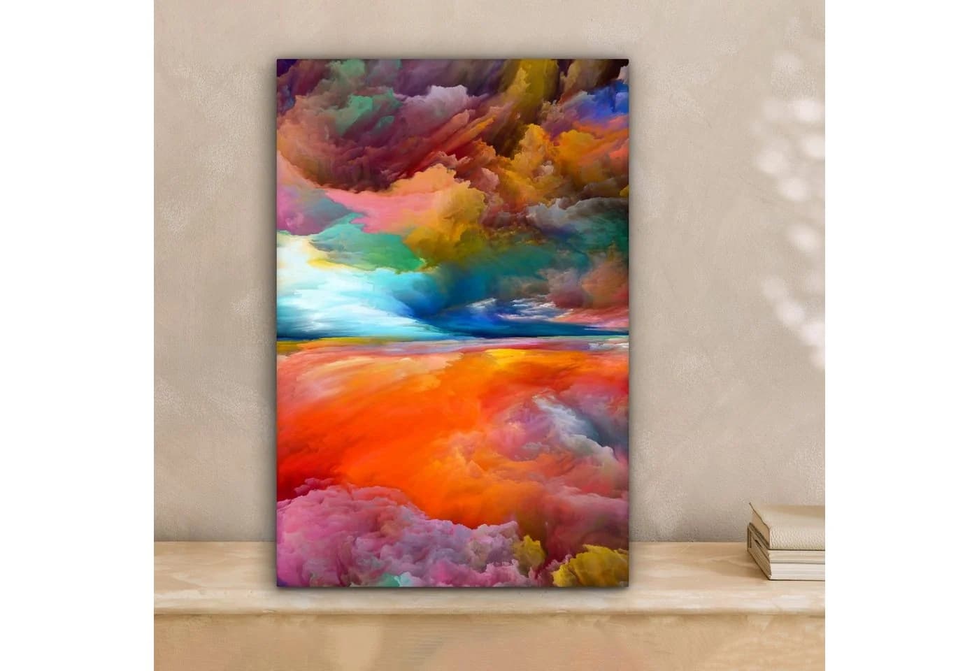 OneMillionCanvasses Leinwandbild Abstrakt Bunt Ölfarbenoptik
