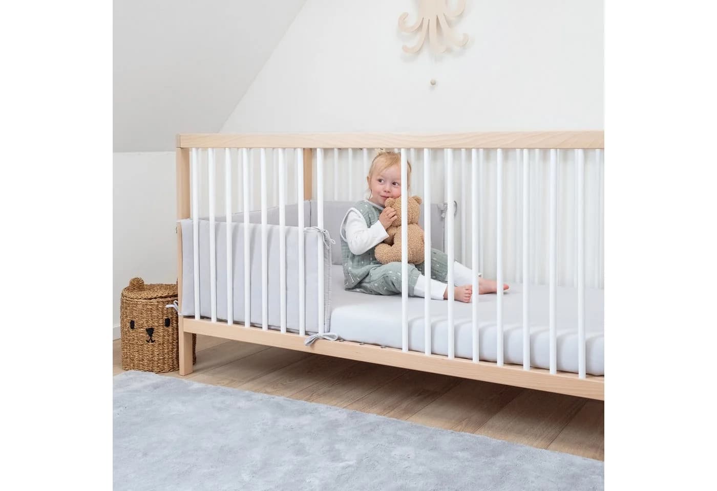 Ehrenkind Bettumrandung Babybett Bio-Baumwolle Beige