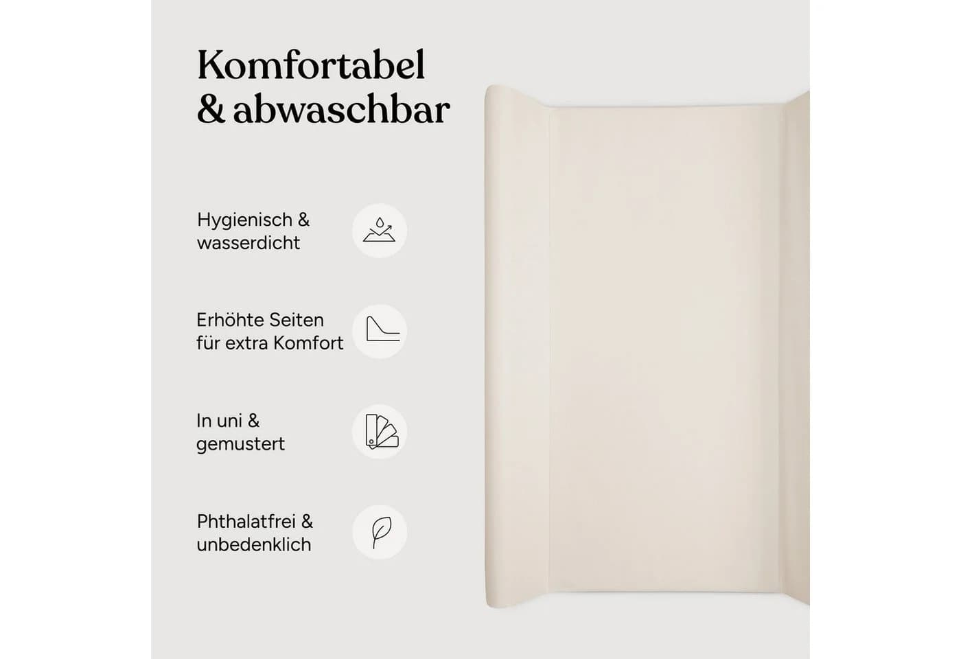 Ehrenkind Wickelauflage abwaschbar mit Keil Rosé