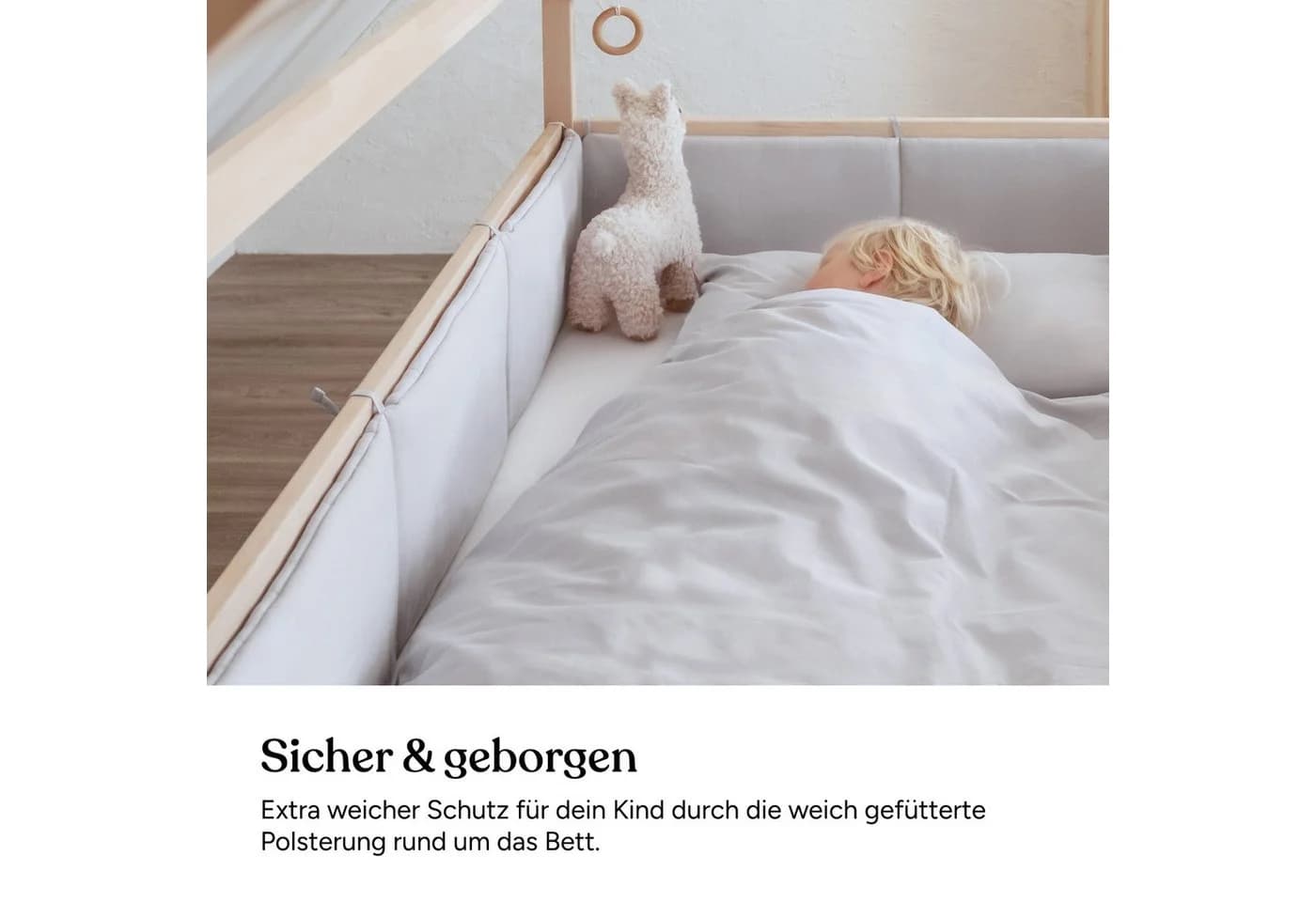 Ehrenkind Bettumrandung 4-tlg. Beige Bio-Baumwolle