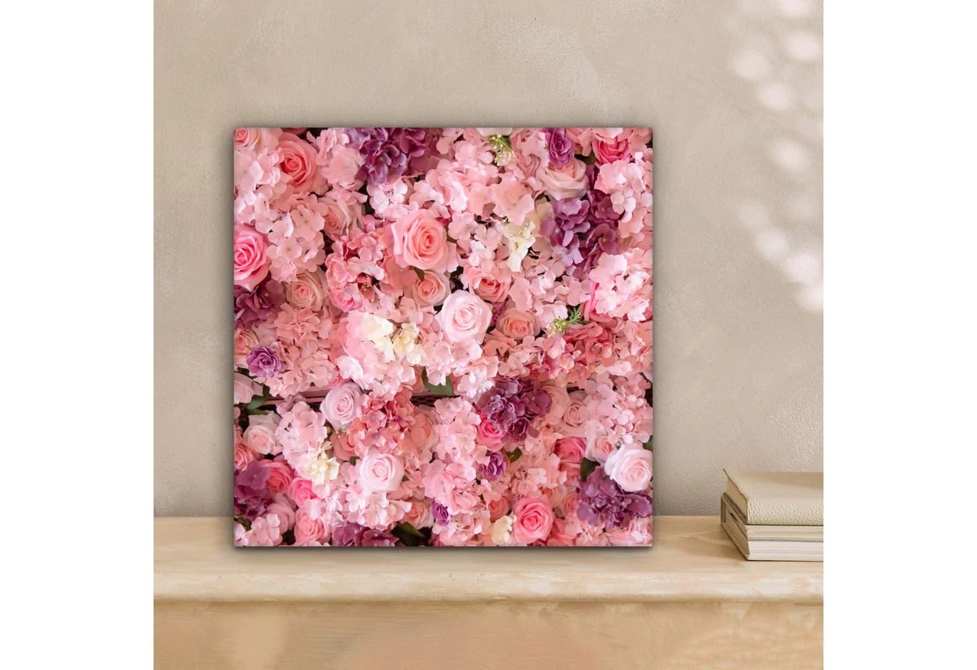 OneMillionCanvasses® Leinwandbild Blumen Rosa Rosen Fotodruck Wandbild