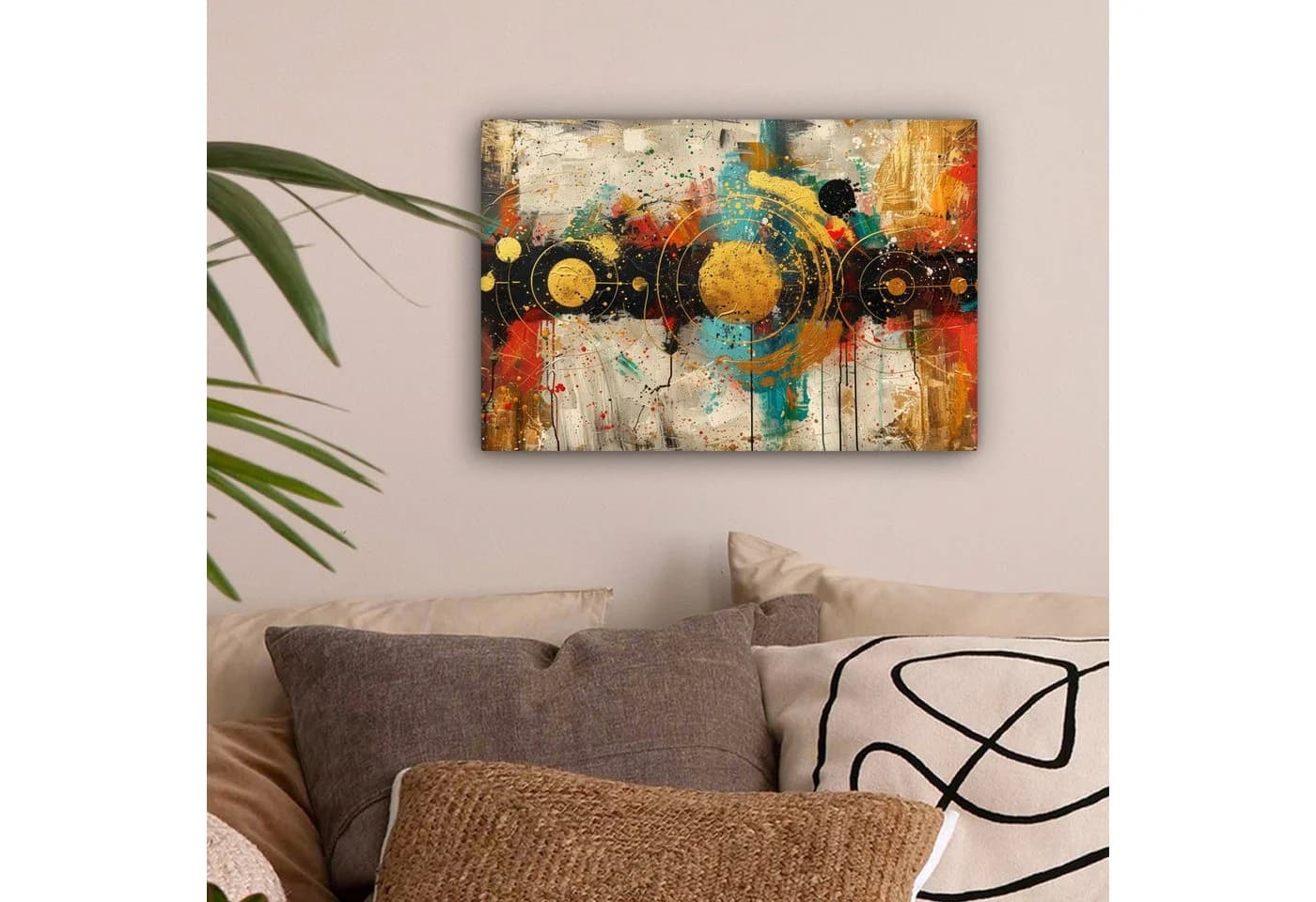 OneMillionCanvasses® Leinwandbild Abstrakt Gold 30x20 cm
