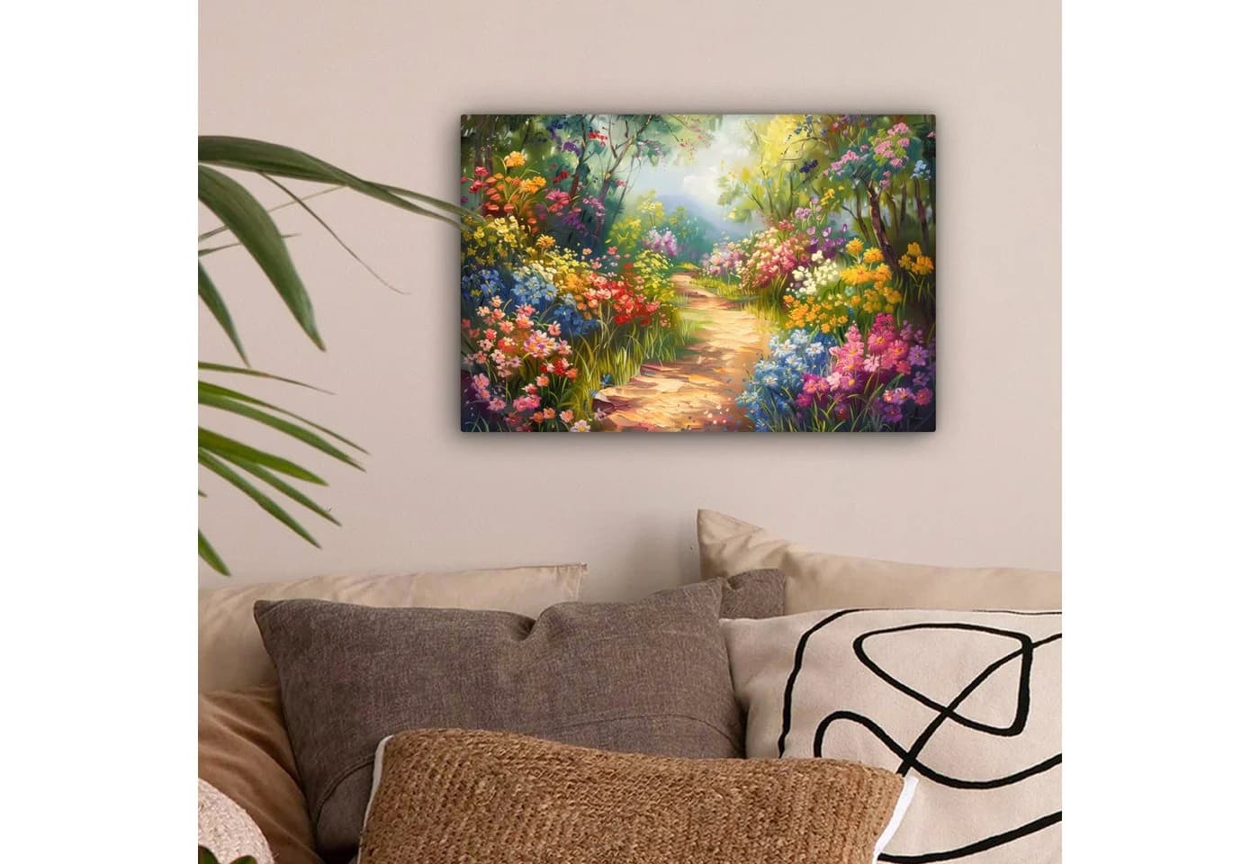 OneMillionCanvasses® Leinwandbild Natur - Landschaft - Blumen - Farbenfroh, Fotodruck 30x20 cm