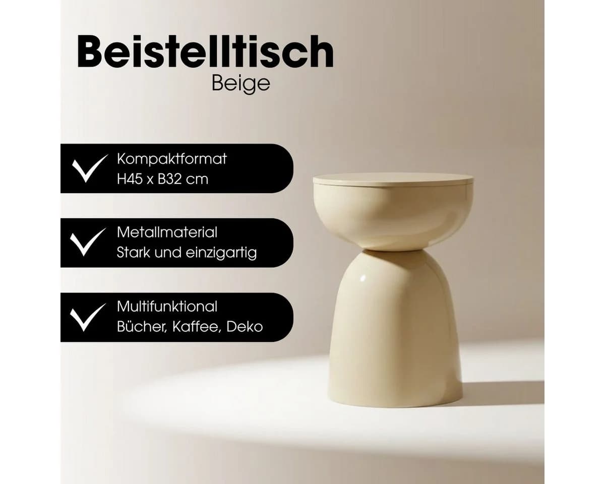 Mica Decorations Elliot Beistelltisch Beige