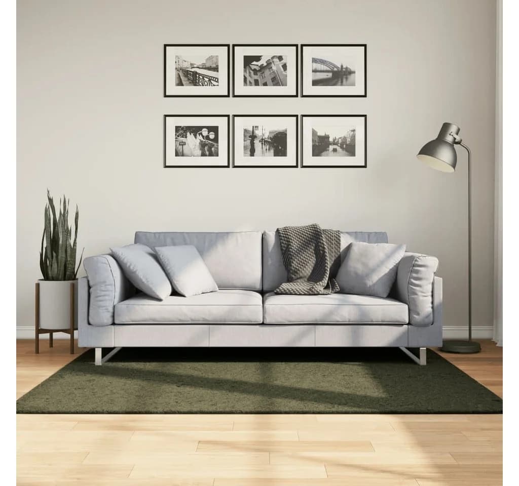 vidaXL Teppich HUARTE Kurzflor Waldgrün 120x170 cm