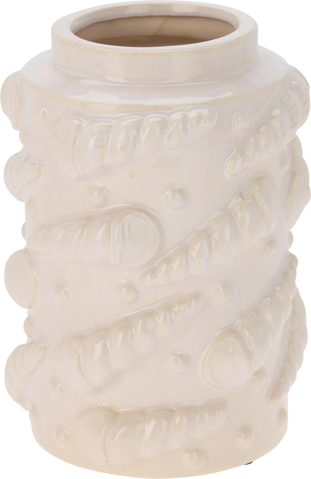 Deko-Vase MUSCHELN Weiß Keramik