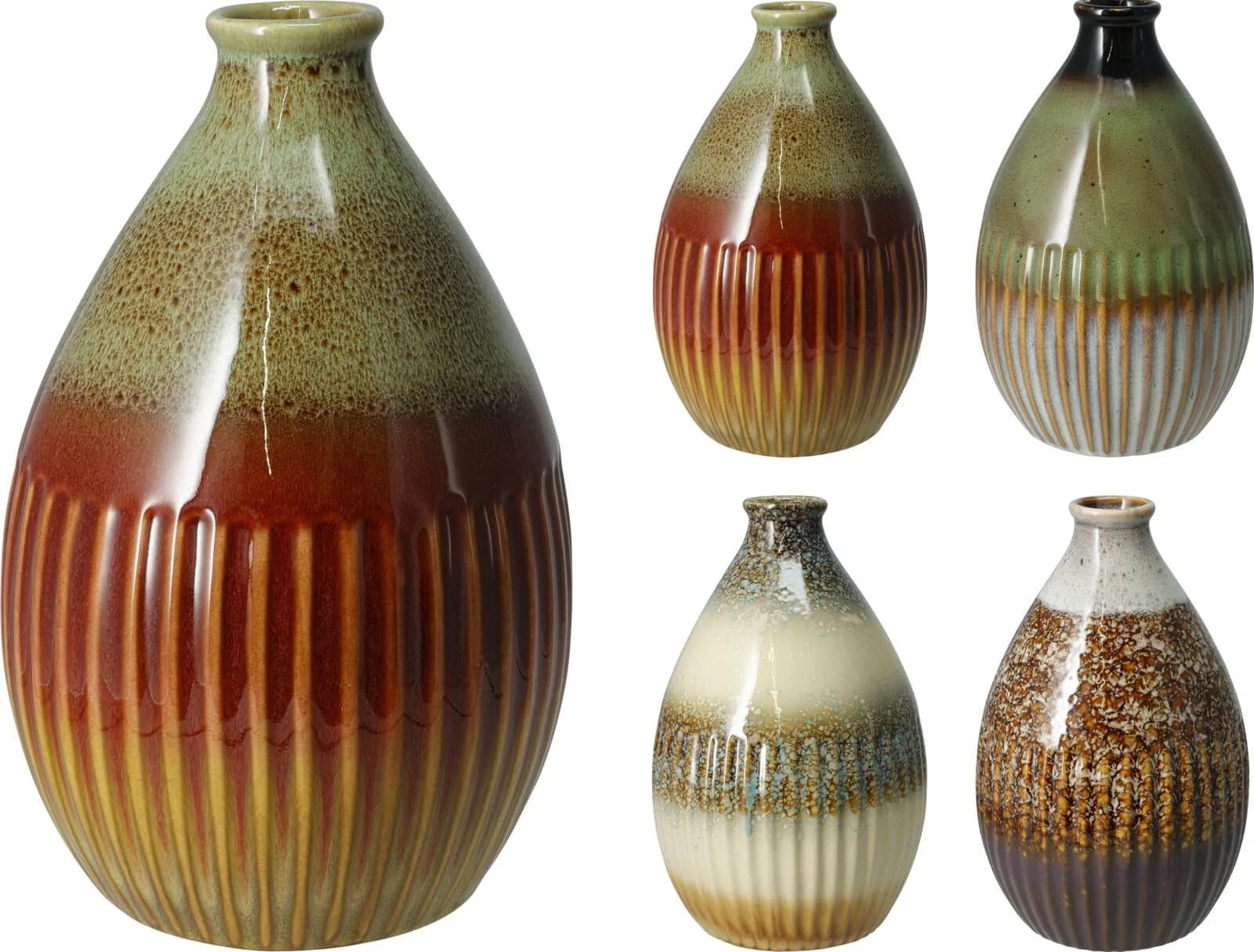 Vase Porzellan Bunt Modernes Dekoelement
