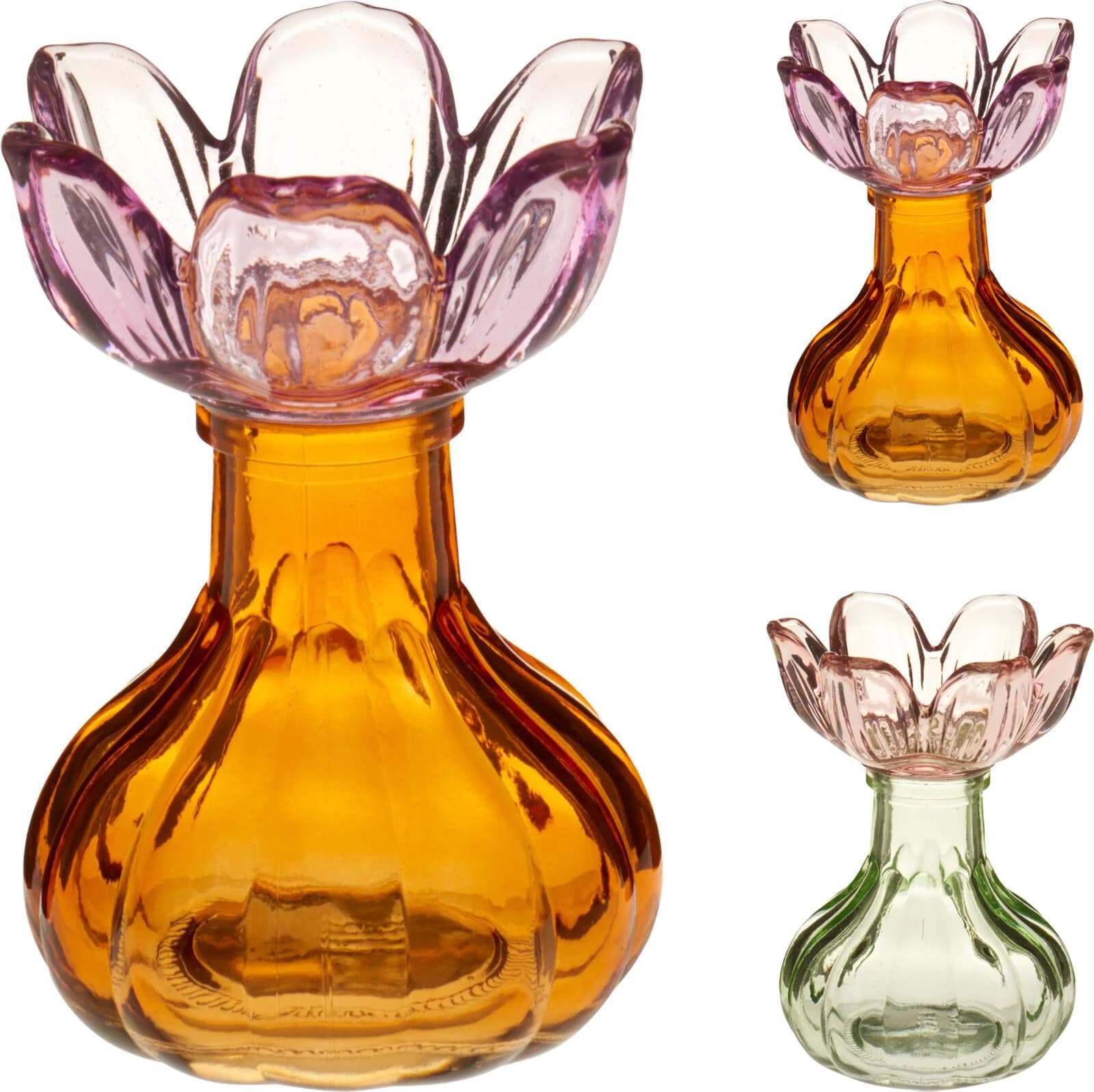 Kerzenhalter FLOWER Glas