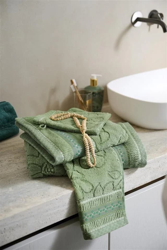 PiP Studio Duschtuch Jasmin Jacquard Grün Jacquard