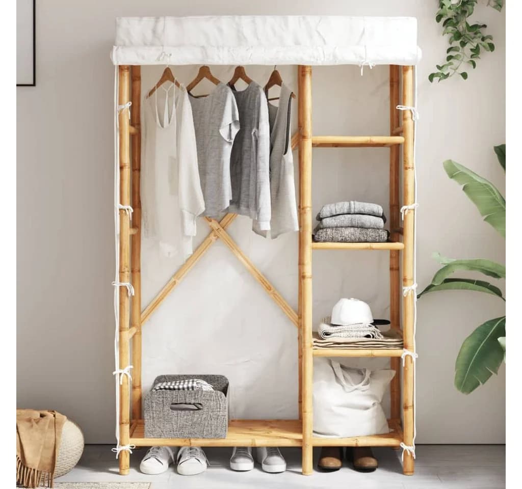 vidaXL Kleiderschrank Bambus 110x45x170 cm