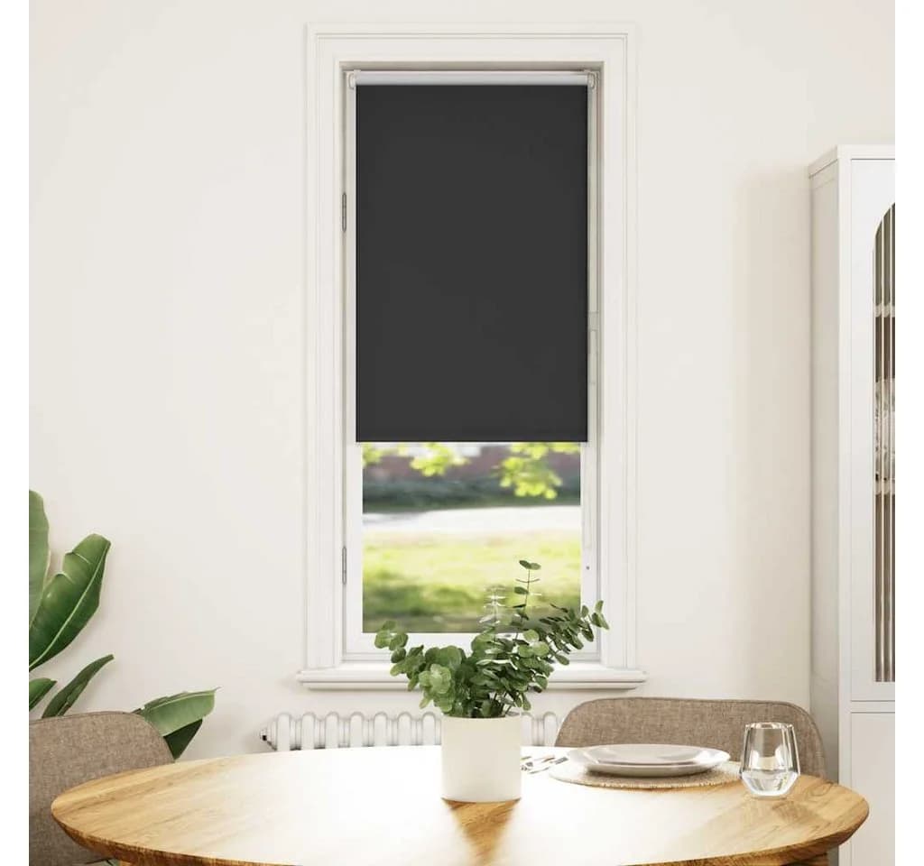 vidaXL Verdunkelungsrollo Schwarz 40x130 cm Polyester