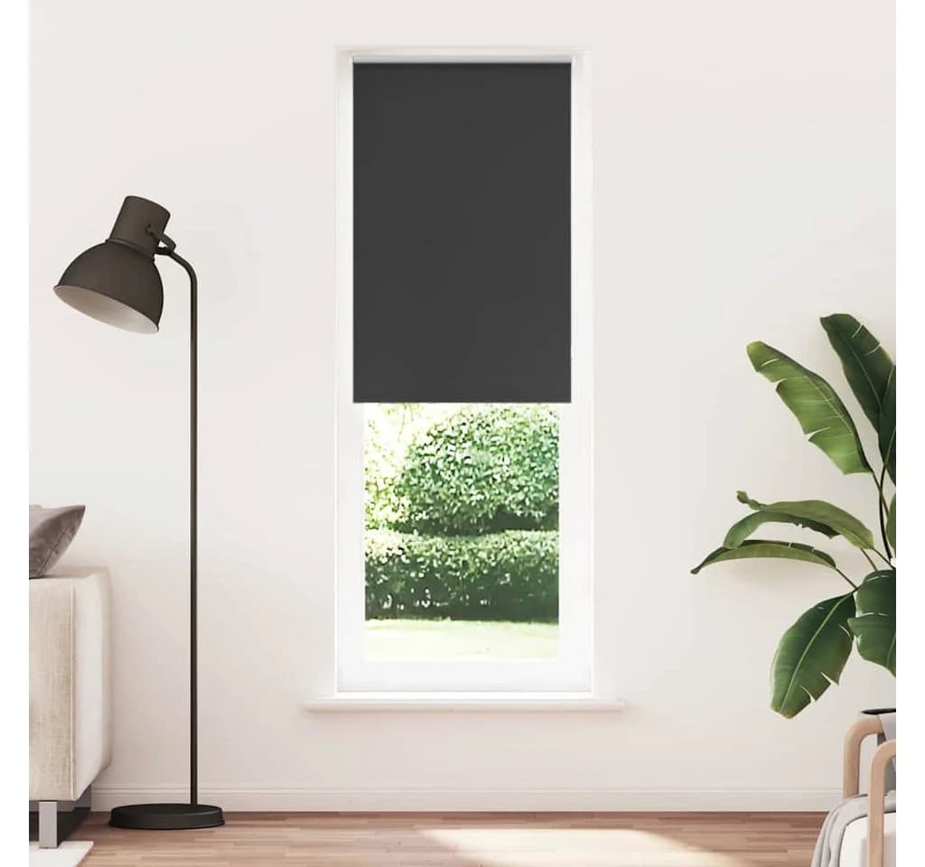 vidaXL Verdunkelungsrollo Schwarz 70x230 cm Polyester
