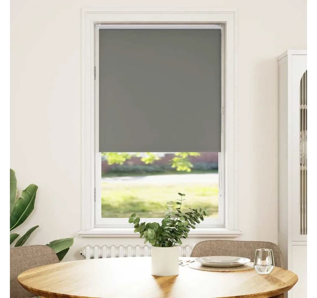 vidaXL Verdunkelungsrollo Grau Polyester 85x130 cm