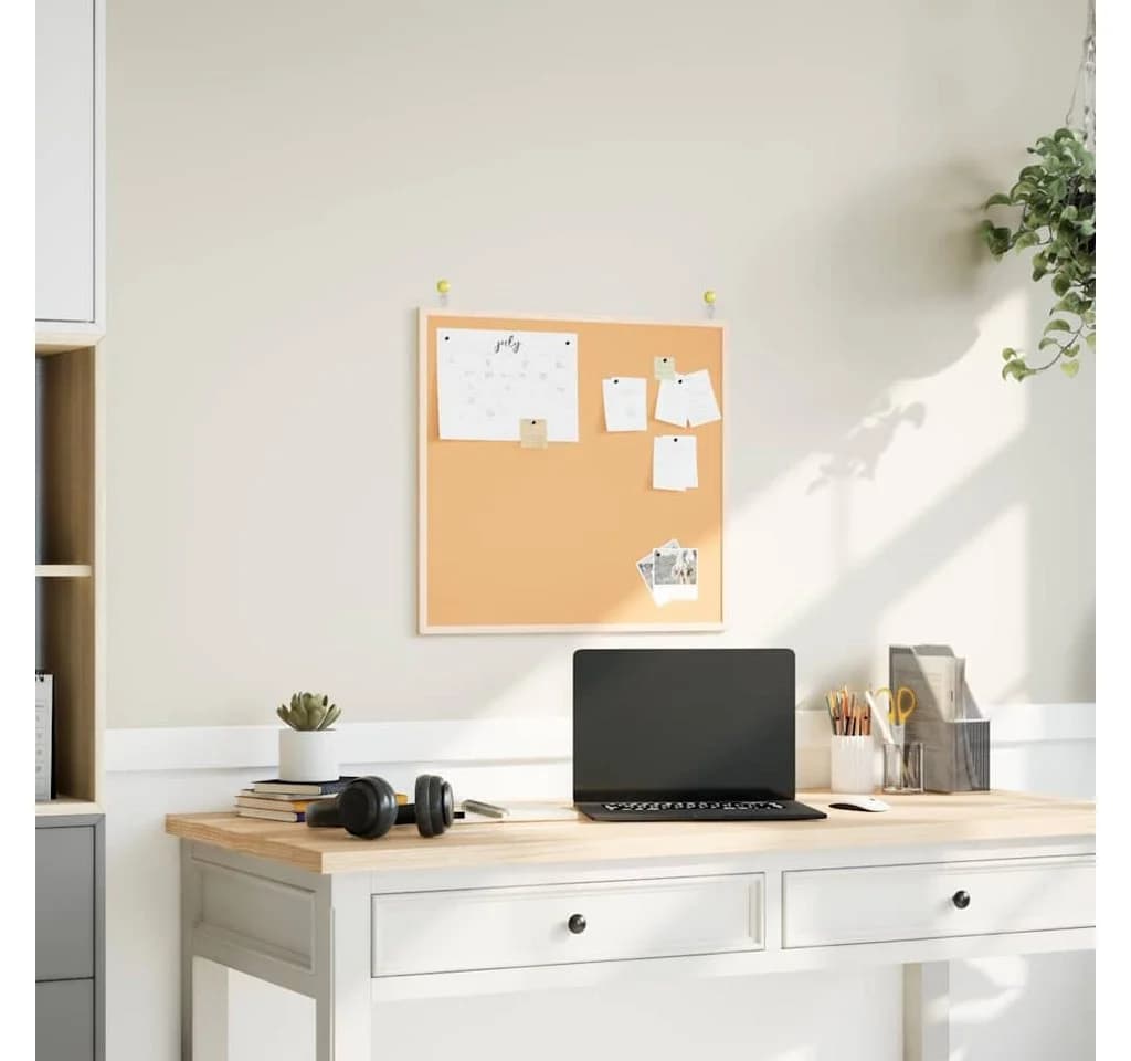 vidaXL Pinnwand Korktafel mit Kiefernholzrahmen Braun