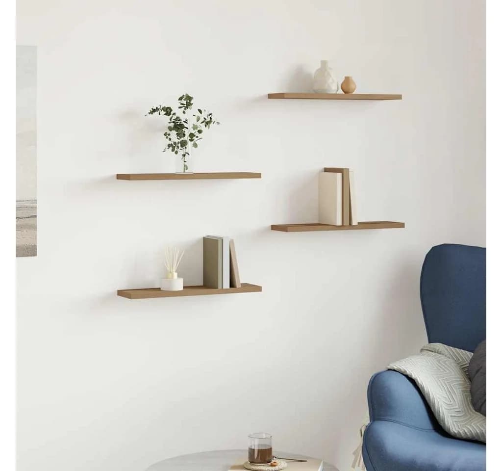 vidaXL Wandregale 4 Stk. Artisan-Eiche 40x10x1,5 cm Holzwerkstoff