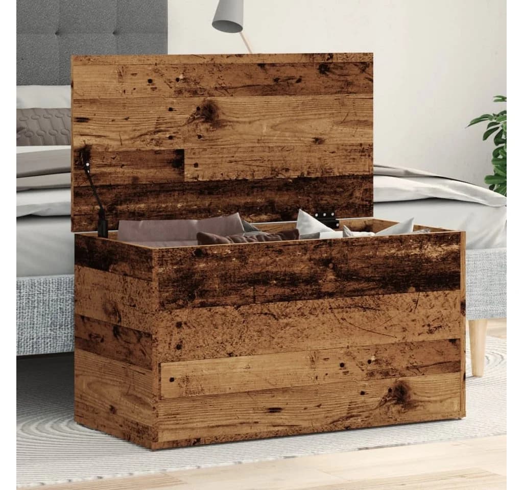 vidaXL Aufbewahrungsbox Altholz-Optik 84x42x46 cm Holzwerkstoff