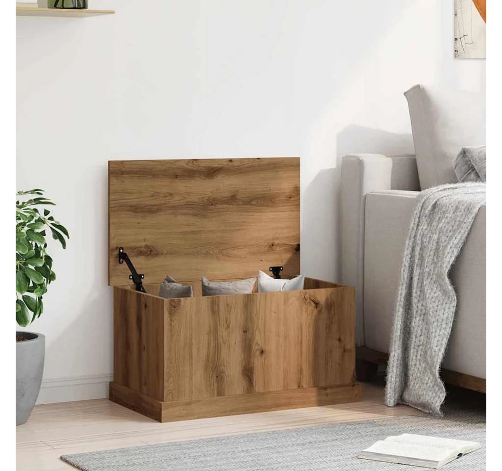 vidaXL Aufbewahrungsbox Artisan-Eiche Holzwerkstoff mit Deckel