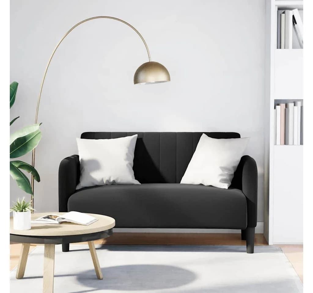 vidaXL Zweisitzer-Sofa Schwarz Samt