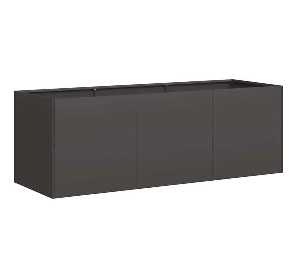 vidaXL Pflanzkübel Schwarz 120x40x40 cm Kaltgewalzter Stahl