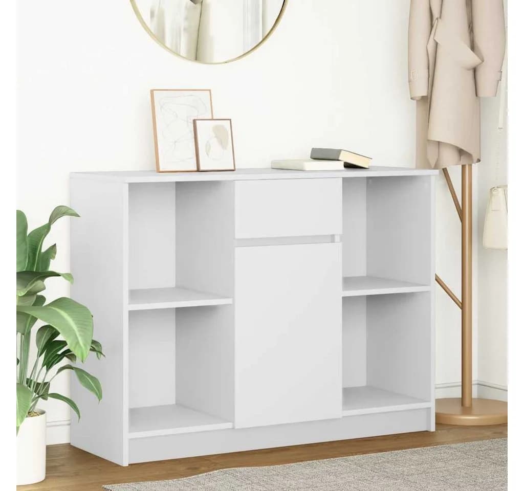 vidaXL Sideboard Weiß Holzwerkstoff mit Schublade und Tür