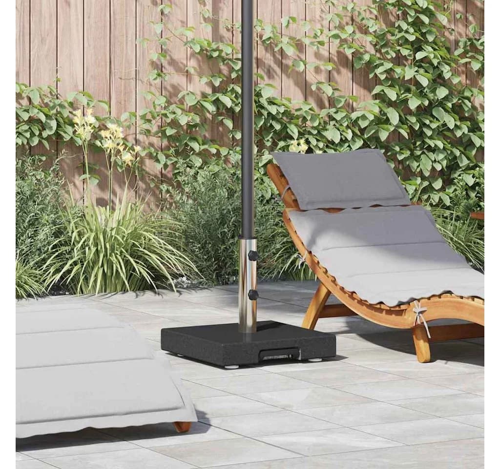 vidaXL Sonnenschirmständer Schwarz Granit Edelstahl