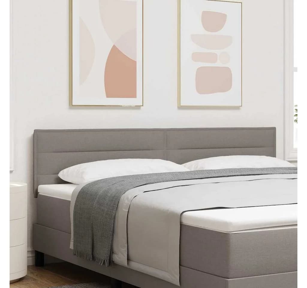 vidaXL Bett Kopfteil Taupe Stoff höhenverstellbar Modern