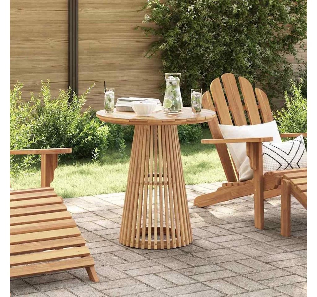 vidaXL Gartentisch Beistelltisch Braun Massivholz