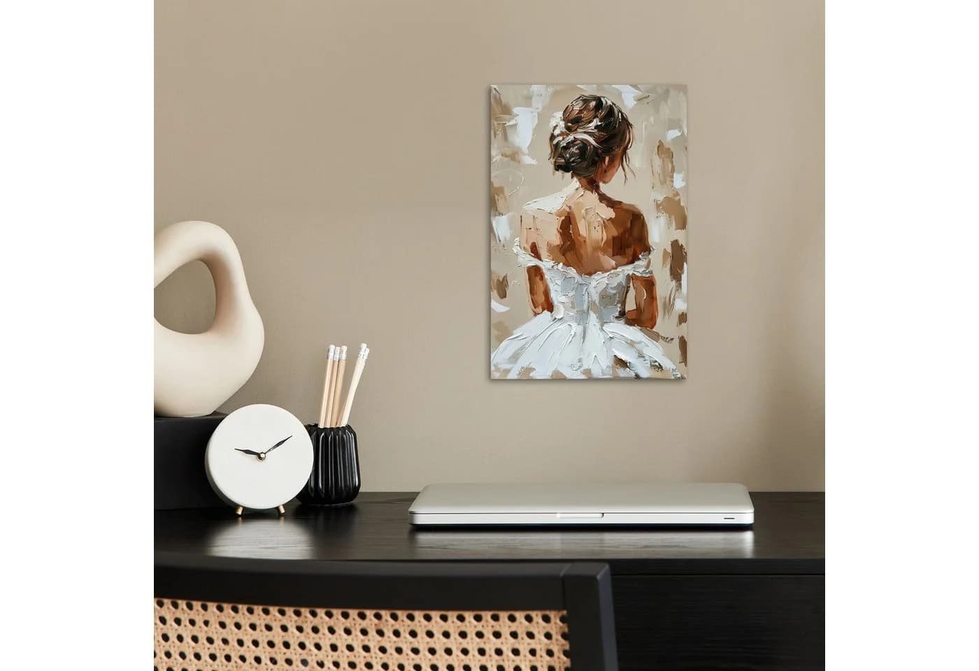 MuchoWow Poster Frau Abstrakt Beige Modern
