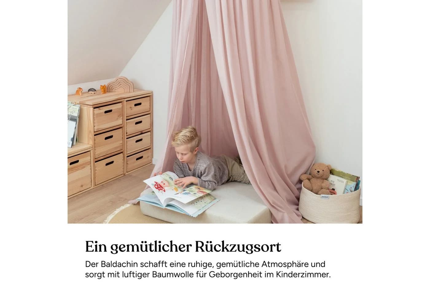 Ehrenkind Betthimmel Baldachin mit Ring Kinderzimmer Bio-Baumwolle
