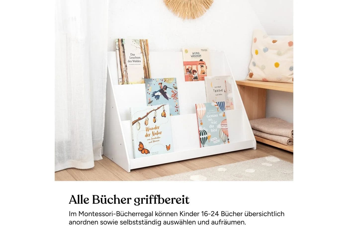 Ehrenkind Bücherregal mit Kippschutz Montessori Design