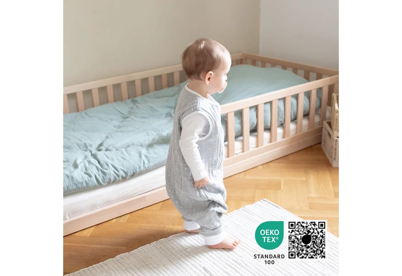 Ehrenkind Babyschlafsack Musselin 100% Bio-Baumwolle mit Beinen
