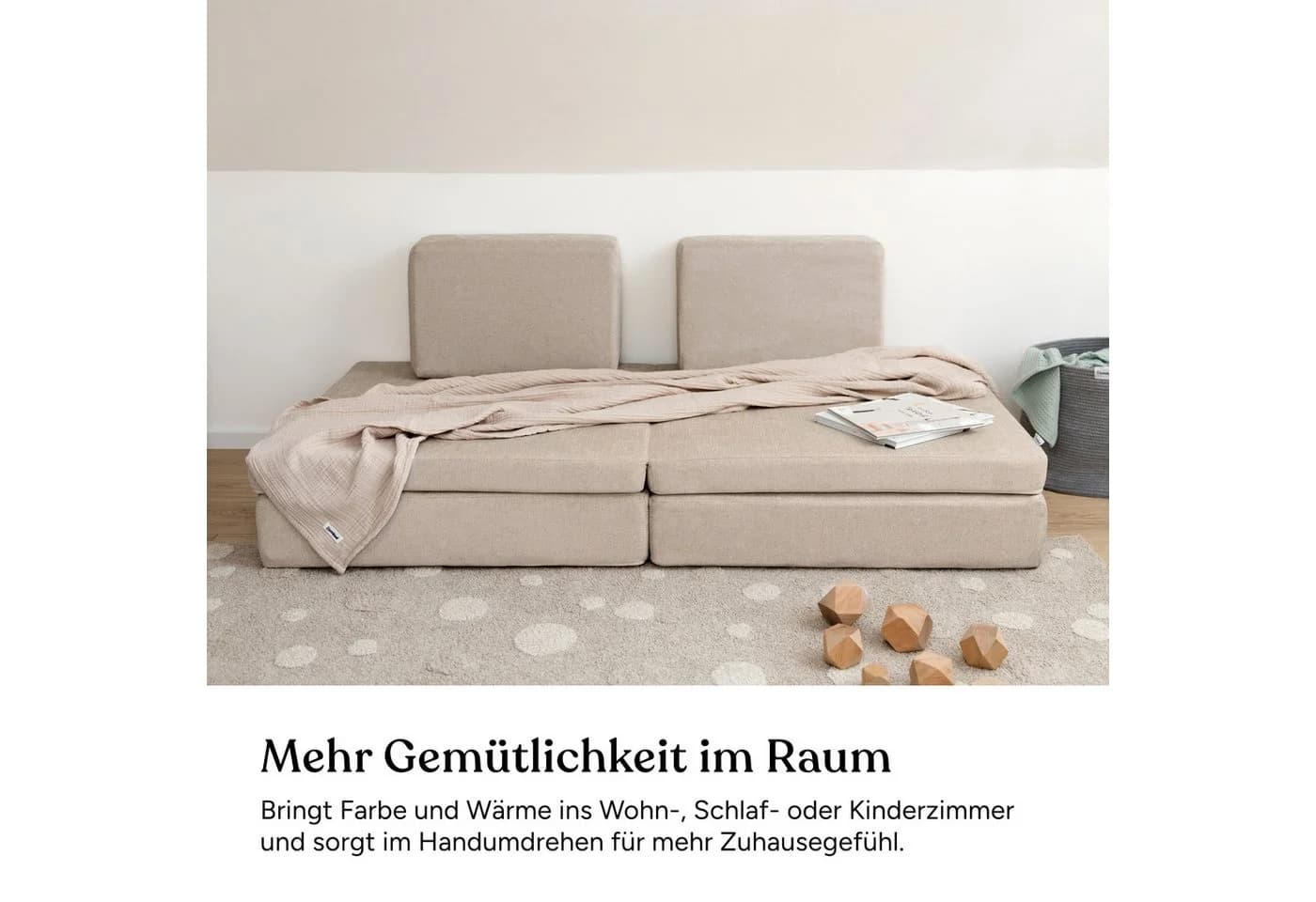 Ehrenkind Tagesdecke aus 100 % Bio-Baumwolle Rosa 4-lagiger Musselin
