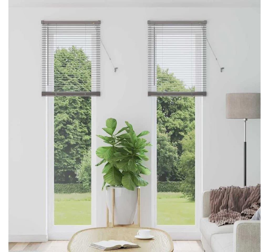 vidaXL Balkenjalousien Silber Aluminium 220 x 55 cm