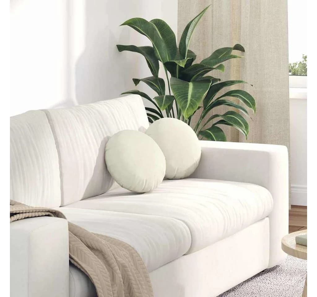 vidaXL Sitzkissen Samt Creme 30x13 cm