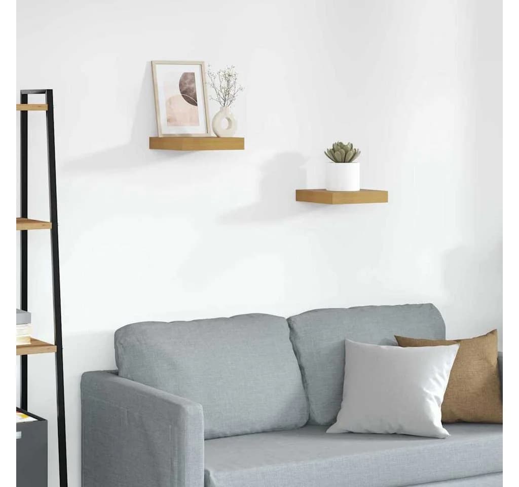 vidaXL Wandregal Beige Holzwerkstoff 2-tlg.
