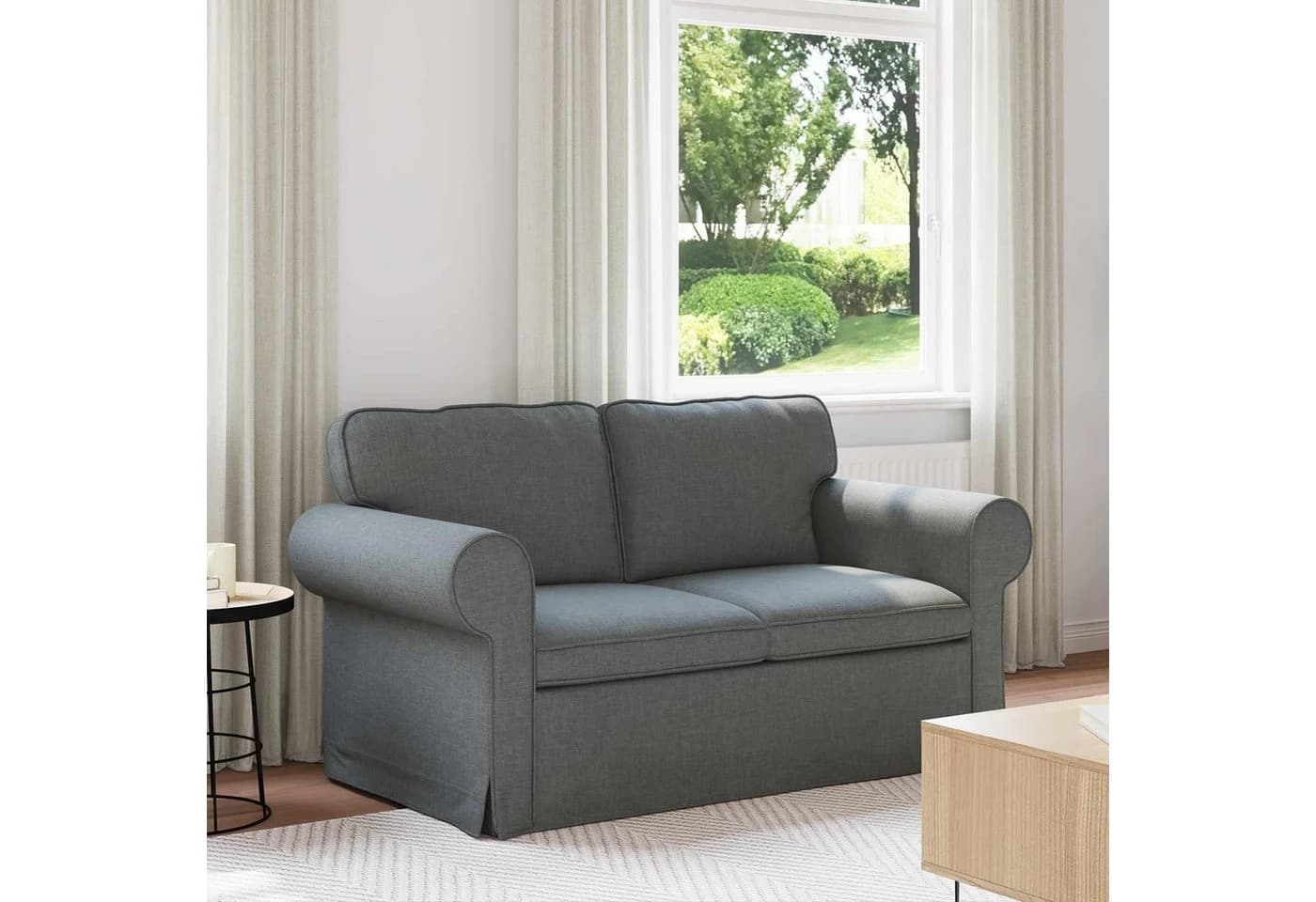 vidaXL Sofa Dunkelgrau Stoff Metallrahmen Modular