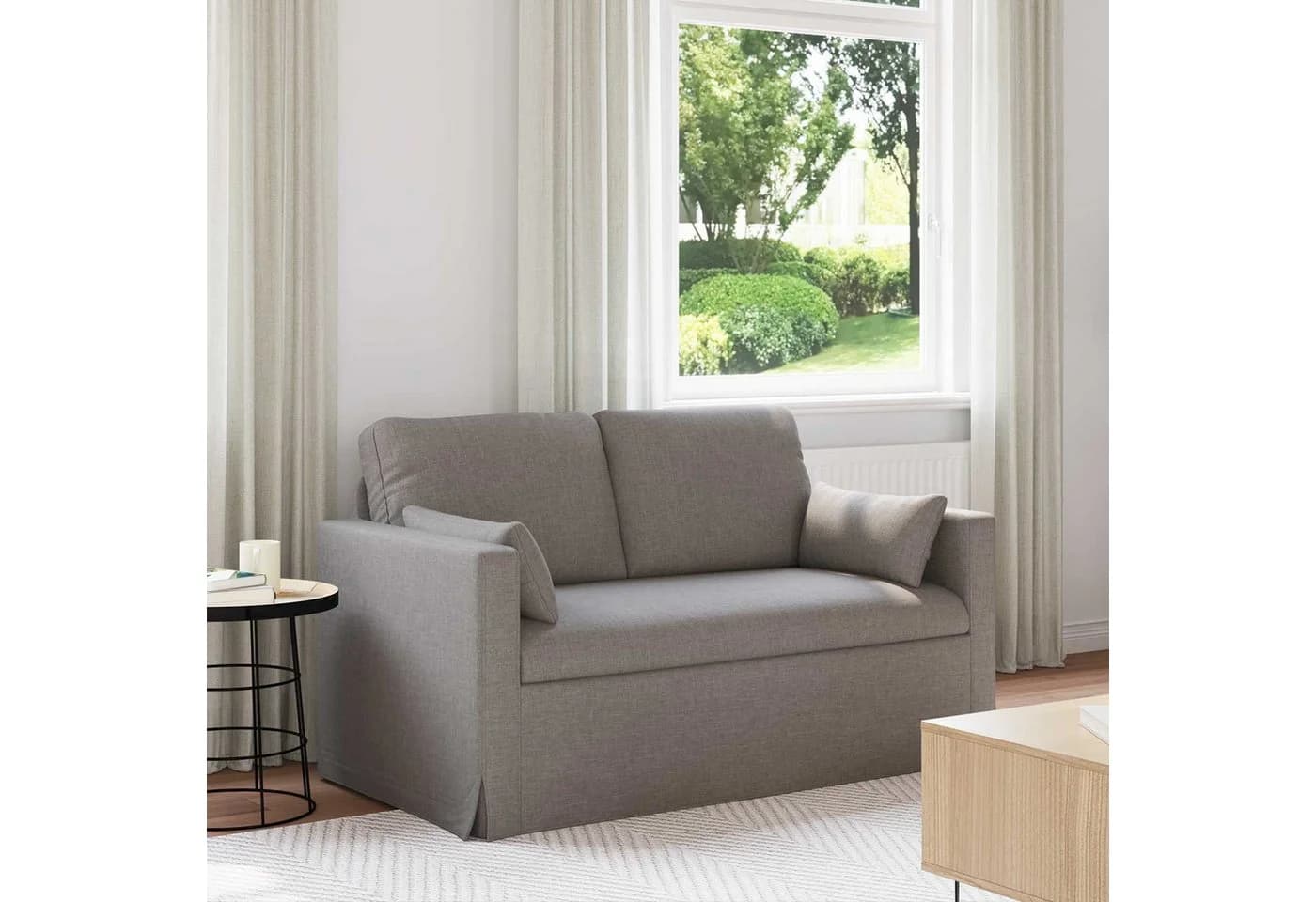 vidaXL Sofa Taupe Stoff Metallrahmen Modular