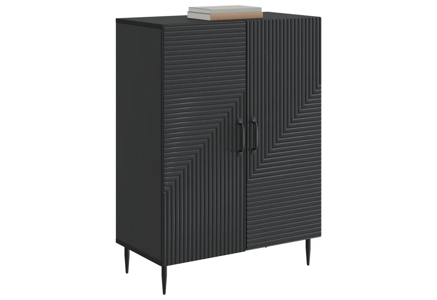 vidaXL Sideboard Schwarz Vintage Holzwerkstoff