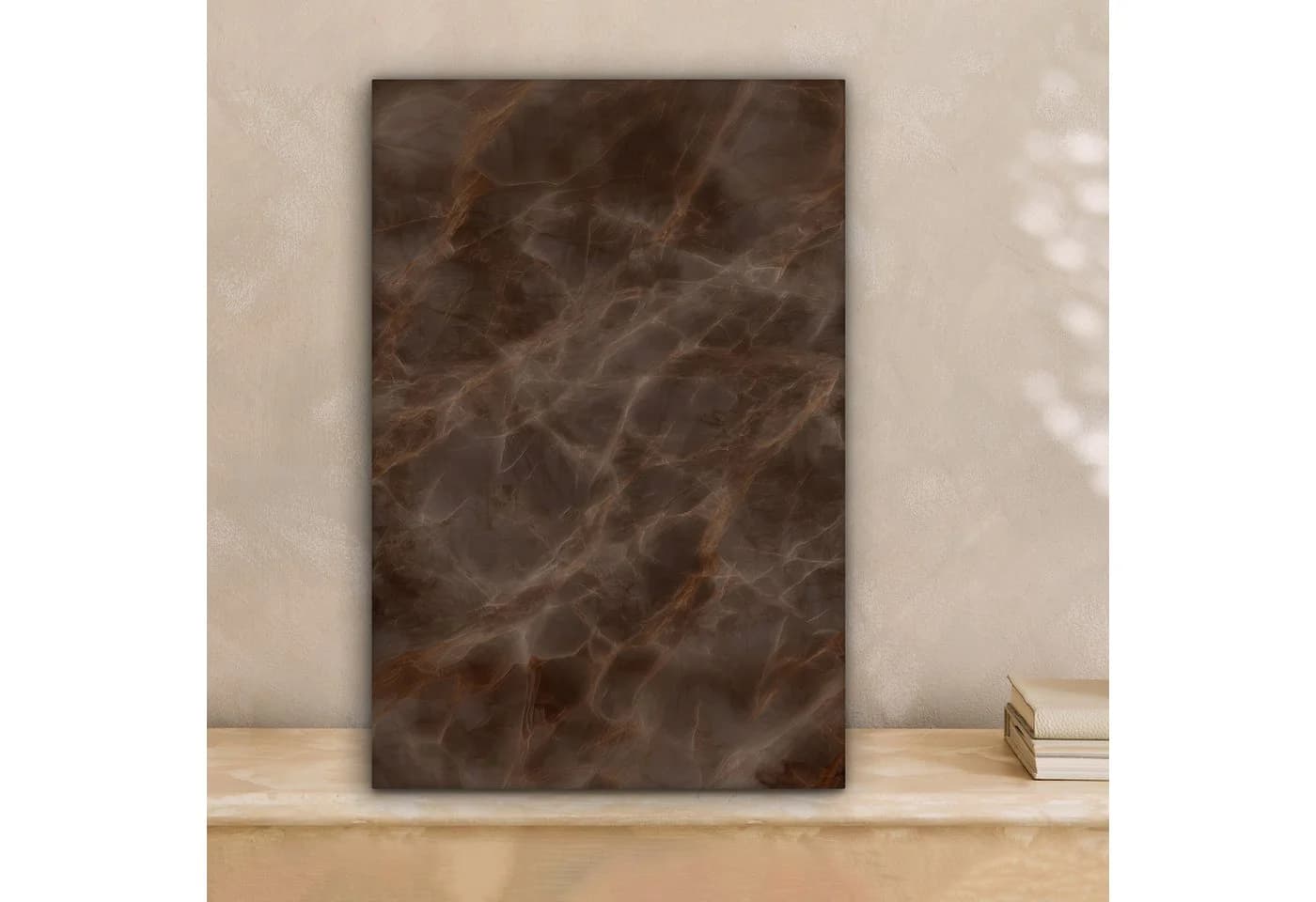 OneMillionCanvasses® Leinwandbild Brauner Marmor - Organisch - Naturstein, Fotodruck