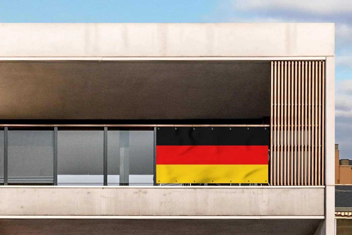 MuchoWow Balkonsichtschutz Deutsche Flagge PVC Windschutz
