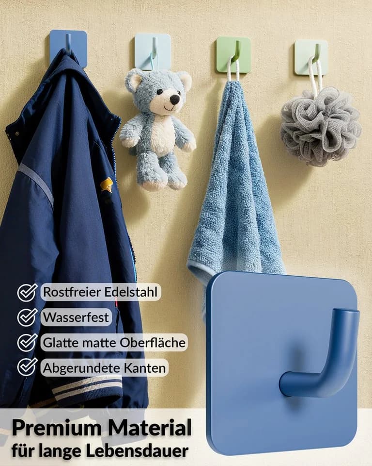 DEKAZIA Klebehaken Bunt Kindergarderobe