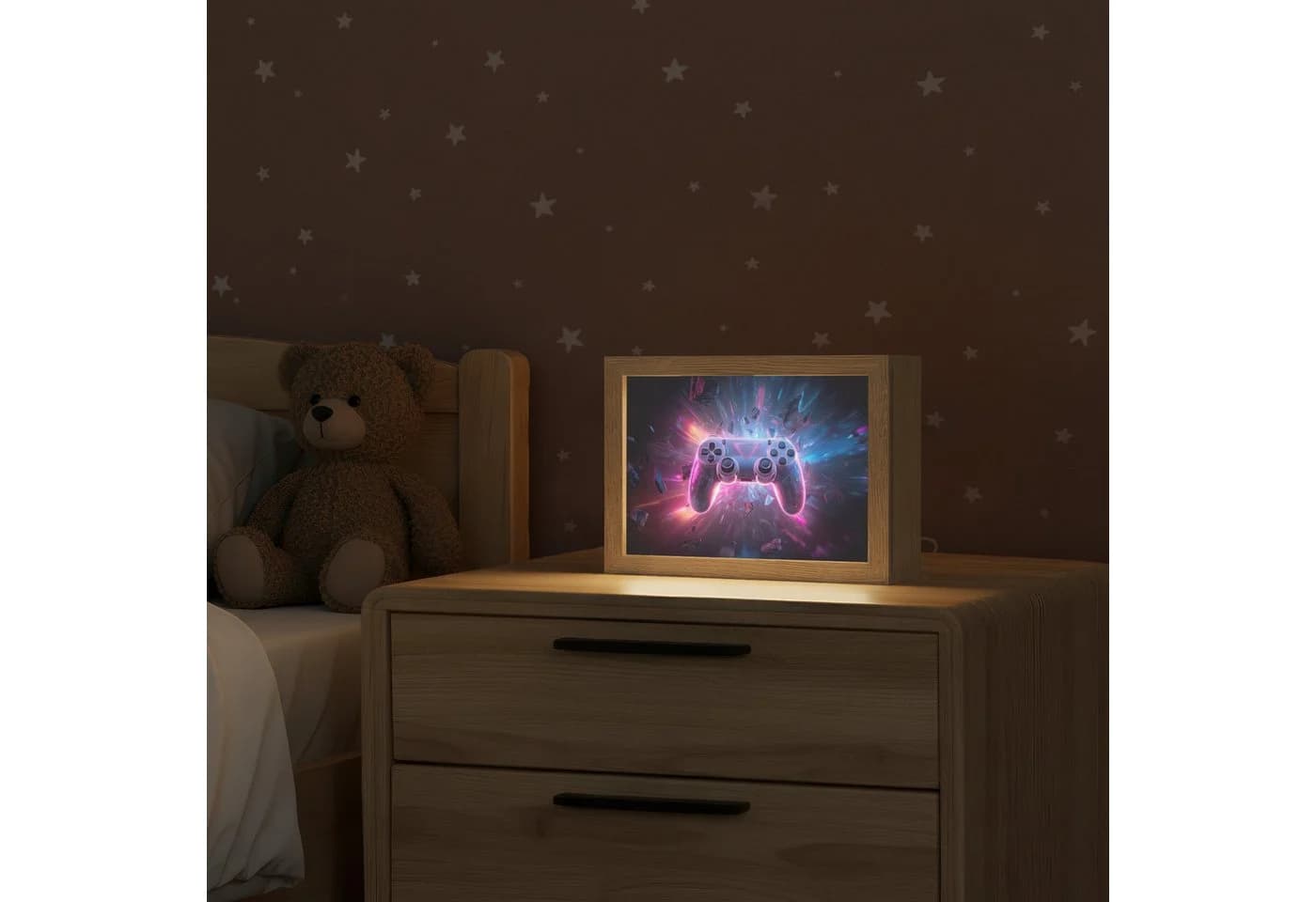 OnlyWow Nachttischlampe Lightbox Controller Neon LED Dimmbar