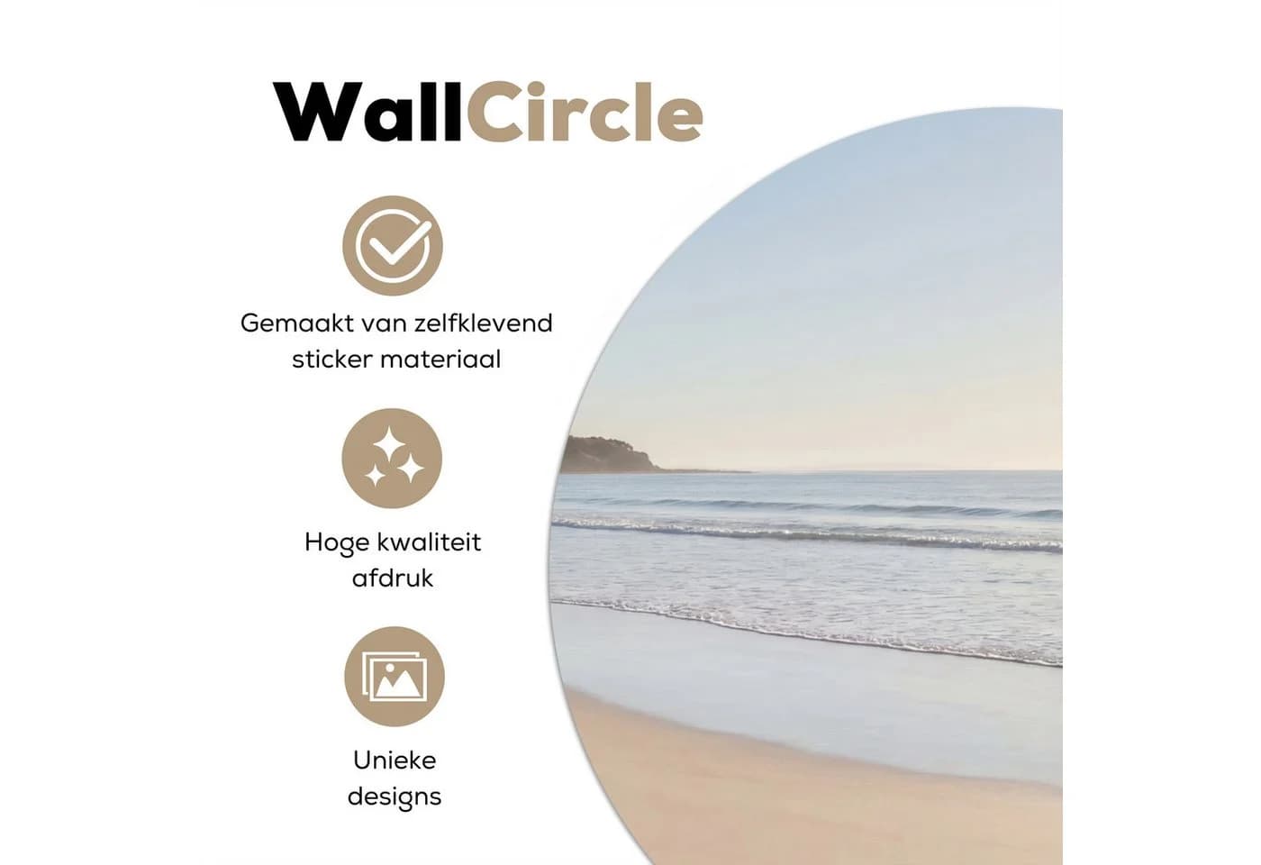MuchoWow Wandsticker Meer Sonne Sand Selbstklebend
